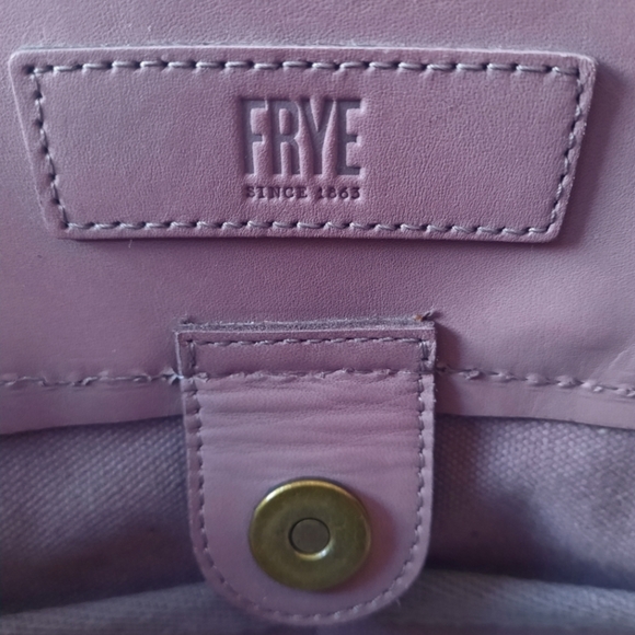 Rare FRYE Leather Woven Tote Shoulder Bag Satchel Taupe Basket Weave Boho - Picture 16 of 16